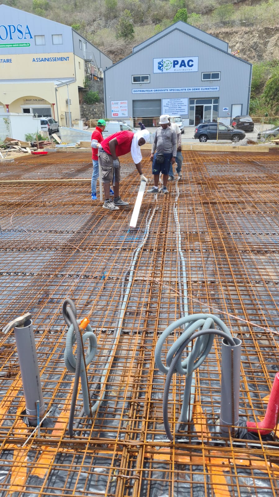Travaux de réseaux enterrés Geotech Caraïbes à Saint-Martin