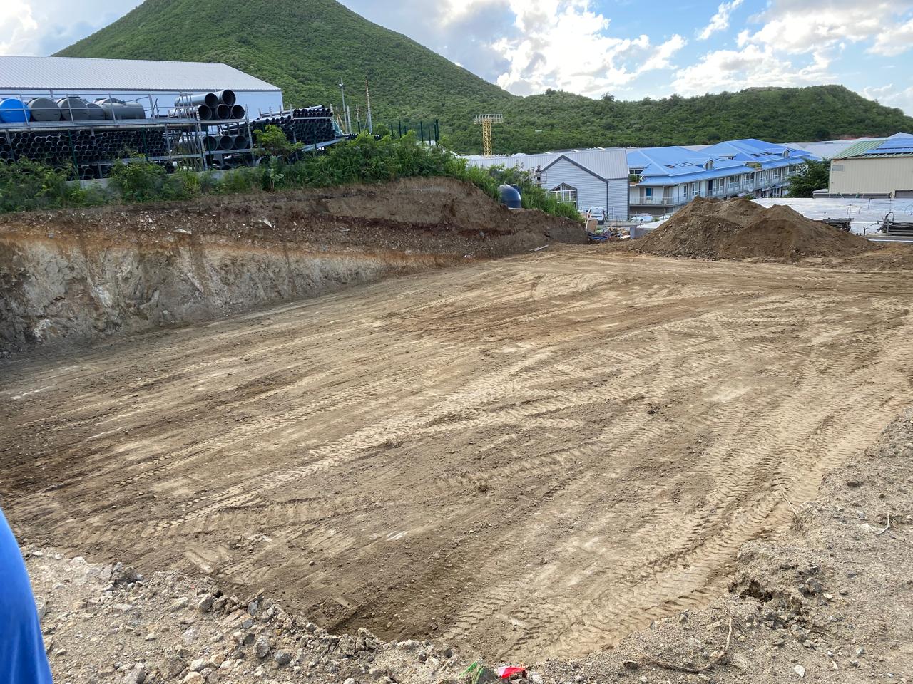 Chantier Hope Estate terrassement Saint-Martin — Geotech Caraïbes