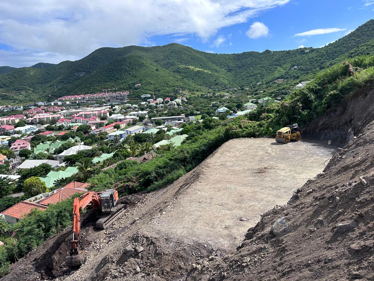 Chantier résidentiel Concordia terrassement Saint-Martin — Geotech Caraïbes